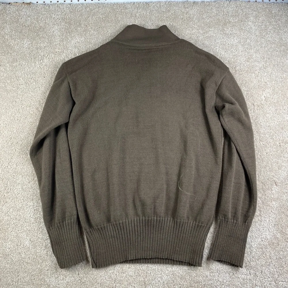 Garrison Collection Mens XL Olive Drab 5 Button Shawl Collar Military Sweater